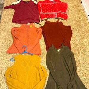 BUNDLE OF 6 peel a boo sweaters & tops, medium, gently used